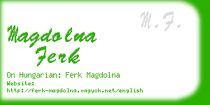 magdolna ferk business card